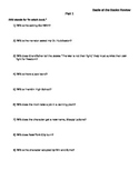 Battle of the Books Questions and Answer Key (Middle Schoo