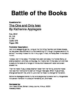 Preview of Battle of the Books - The One and Only Ivan