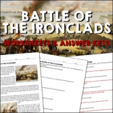 Battle of the Ironclads Civil War Reading Worksheets and A