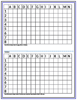 Preview of BattleShip Template: practice spelling and vocabulary words