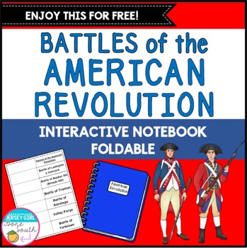 Preview of Battles of the American Revolution Interactive Notebook Foldable *FREE*