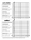 Battleship Coordinate Plane Game