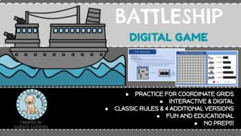 Preview of Battleship (Digital): Coordinate Grid Practice