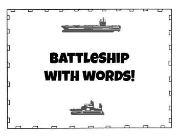 Preview of Battleship with Sight Words Customizable for Class Wordlists