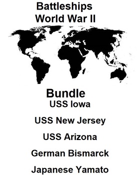 Preview of Battleships of World War II (5 Word Assignments)