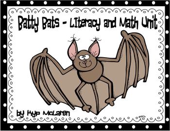 Preview of Batty Bats Literacy and Math Unit - Common Core Aligned