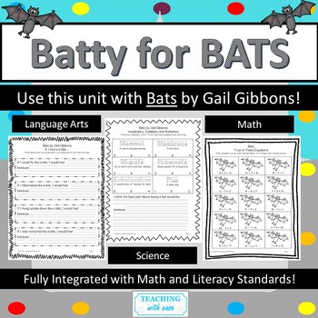 Preview of Batty for Bats: Integrated Math, Science, and Language Arts Unit for Halloween