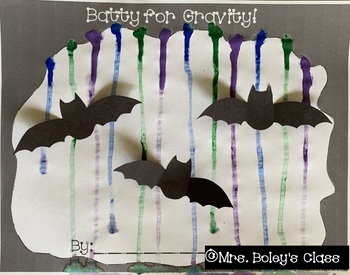 Preview of Batty for Gravity! - A painting with gravity Halloween activity
