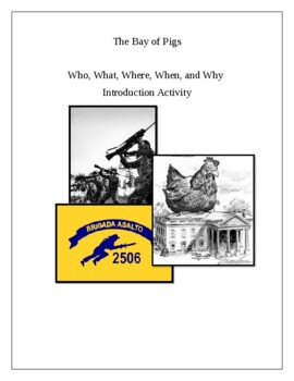 Preview of Bay of Pigs: Who, What, Where, When, and Why Introduction Activity