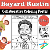 Bayard Rustin Collaborative Coloring Poster | Pride Month 