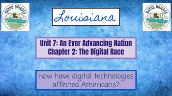 Preview of Bayou Bridges SS Grade 3 Unit 7 Chapter 2 Slides (The Digital Age)