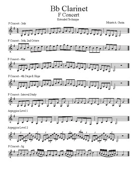 Preview of Bb Clarinet - Extended Technique Packet