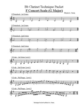 Preview of Bb Clarinet - Technique Packet