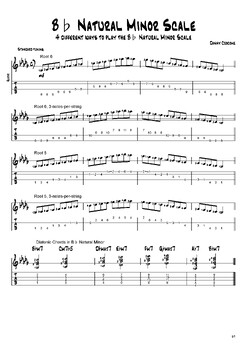 Bb Natural Minor Scale - 4 Different Ways to Play The Bb Natural Minor ...
