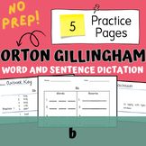 Bb Dictation Words and Sentences Orton Gillingham | Scienc