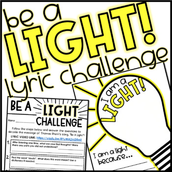 Preview of Be A Light Challenge
