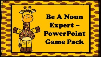 Preview of Be A Noun Expert PowerPoint Game Pack Bundle