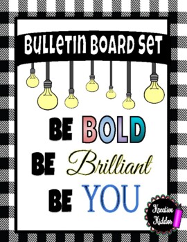 Preview of Be Bold, Be Brilliant, Be YOU- Bulletin Board Set