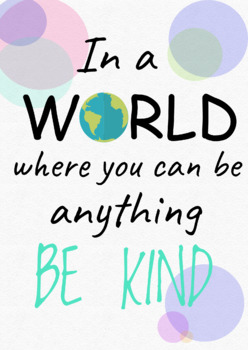 Be Kind by The Classroom Emporium | TPT