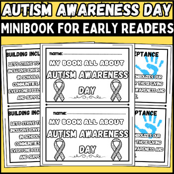 Preview of Be Kind Autism Awareness Day Mini Book for Early Readers  | PRE-K 2nd