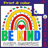 Be Kind Autism Day Mental Health Collaborative Coloring Po