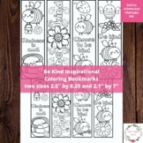 Be Kind Coloring Bookmarks Cute Bees, Kindness Craft Activ