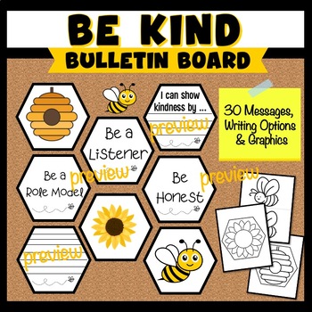 BEE Kind Bulletin Board, Honey Bee Decor