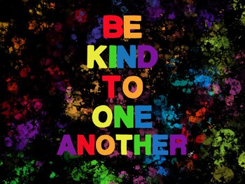 Preview of Be Kind To One Another Rainbow Poster
