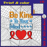 Be Kind To Your Mind Collaborative Poster Art Coloring, Ki