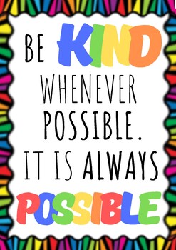 Be Kind classroom displays by Joseph Grima | Teachers Pay Teachers