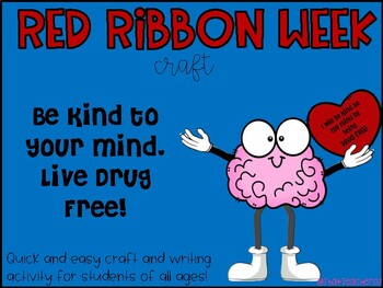 Preview of Be Kind to Your Mind Craft- Red Ribbon Week