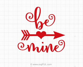 Download Be Mine Valentines Day Svg Saying by svgFUL | Teachers Pay ...