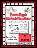 Be My Friend Valentine - 26 Shapes - Hole Punch Cards / Bi
