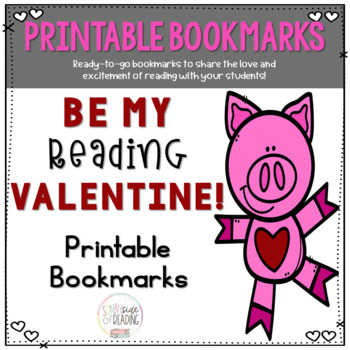 Preview of Be My Reading Valentine Printable Bookmarks