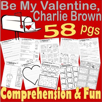 Preview of Be My Valentine, Charlie Brown Read Aloud Book TV Study Companion Comprehension