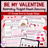 Valentine's Day Geometry Project Based Learning 3rd Grade 