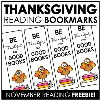 Preview of Freebie | Thanksgiving Bookmarks for Holiday Break - Color & Black and White