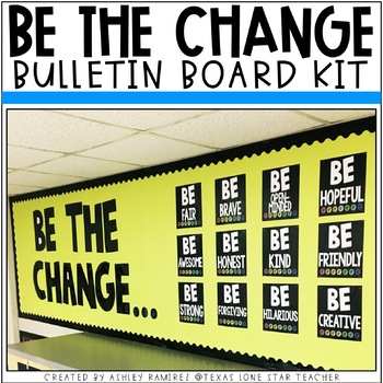 Preview of Be The Change Bulletin Board Kit