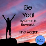 Be You by Peter Reynolds One Pager SEL activity Social Emo