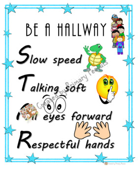 Preview of Be a Hallway STAR Poster