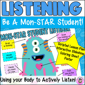 Preview of Active Listening Skills w/ All Body Parts Following Directions Lesson Activities