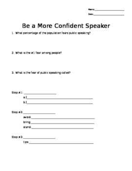 Preview of Be a More Confident Public Speaker