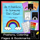 Be a Rainbow In Someone Else's Cloud, Poster, Coloring Pag