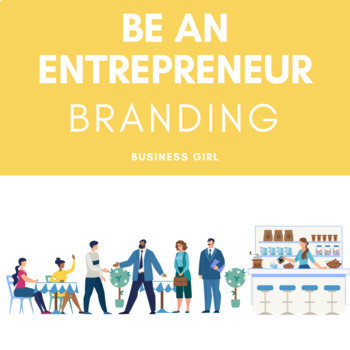 Preview of Be an Entrepreneur Brand Vision Board with Logo and Mood Board