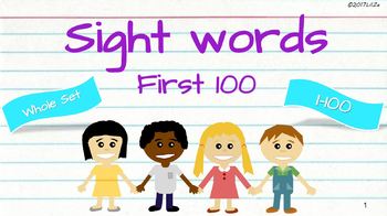 Preview of Be quick, be fit! Fry's First 100 Sight Words