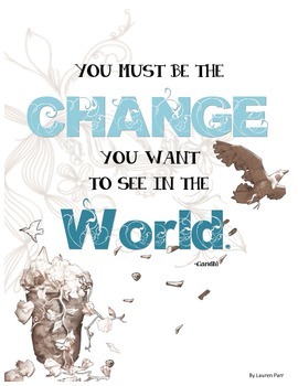 Preview of Be the Change Classroom Poster