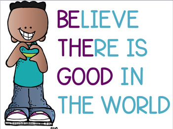Be the Good Poster FREEBIE Melonheadz Clipart by The 5th Grade Renegade