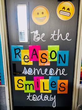 Be the Reason Someone Smiles Today - Bulletin/Door Letters | TpT