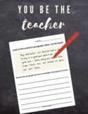 Be the Teacher- Paragraph Editing Lesson