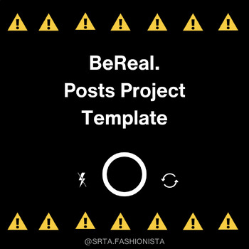 Preview of BeReal. Social Media Template Project - Be Real - Fun Gen-Z Spanish Project